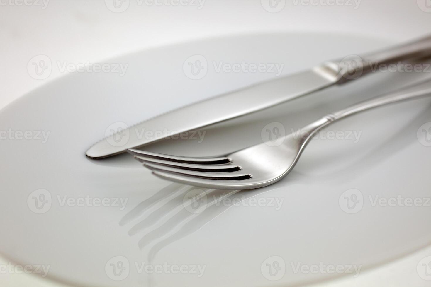 steel flatware fork and knife photo
