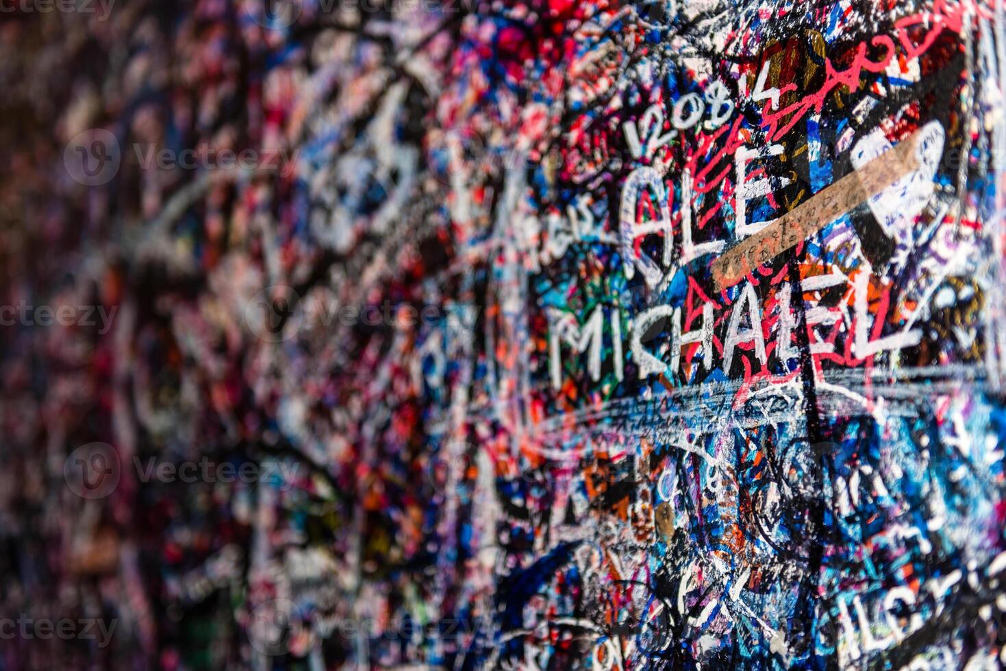 The wall full of messages, Verona, Italy. photo
