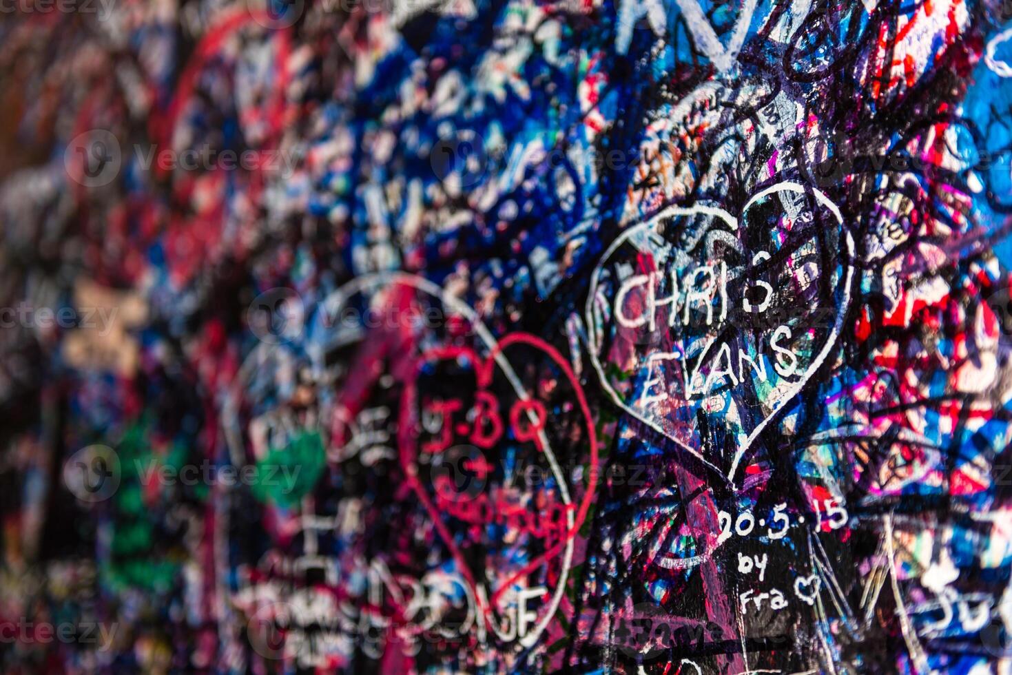 The wall full of messages, Verona, Italy. photo