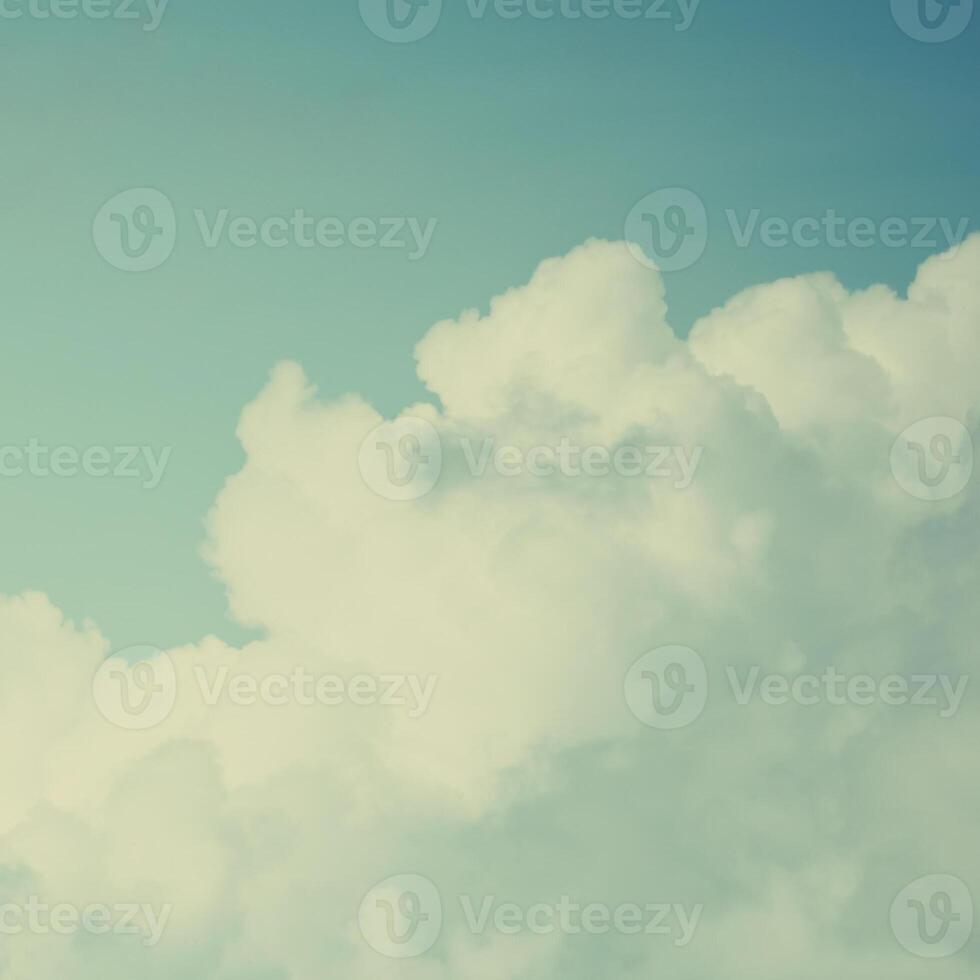 Sky and soft clouds with pastel color filter photo
