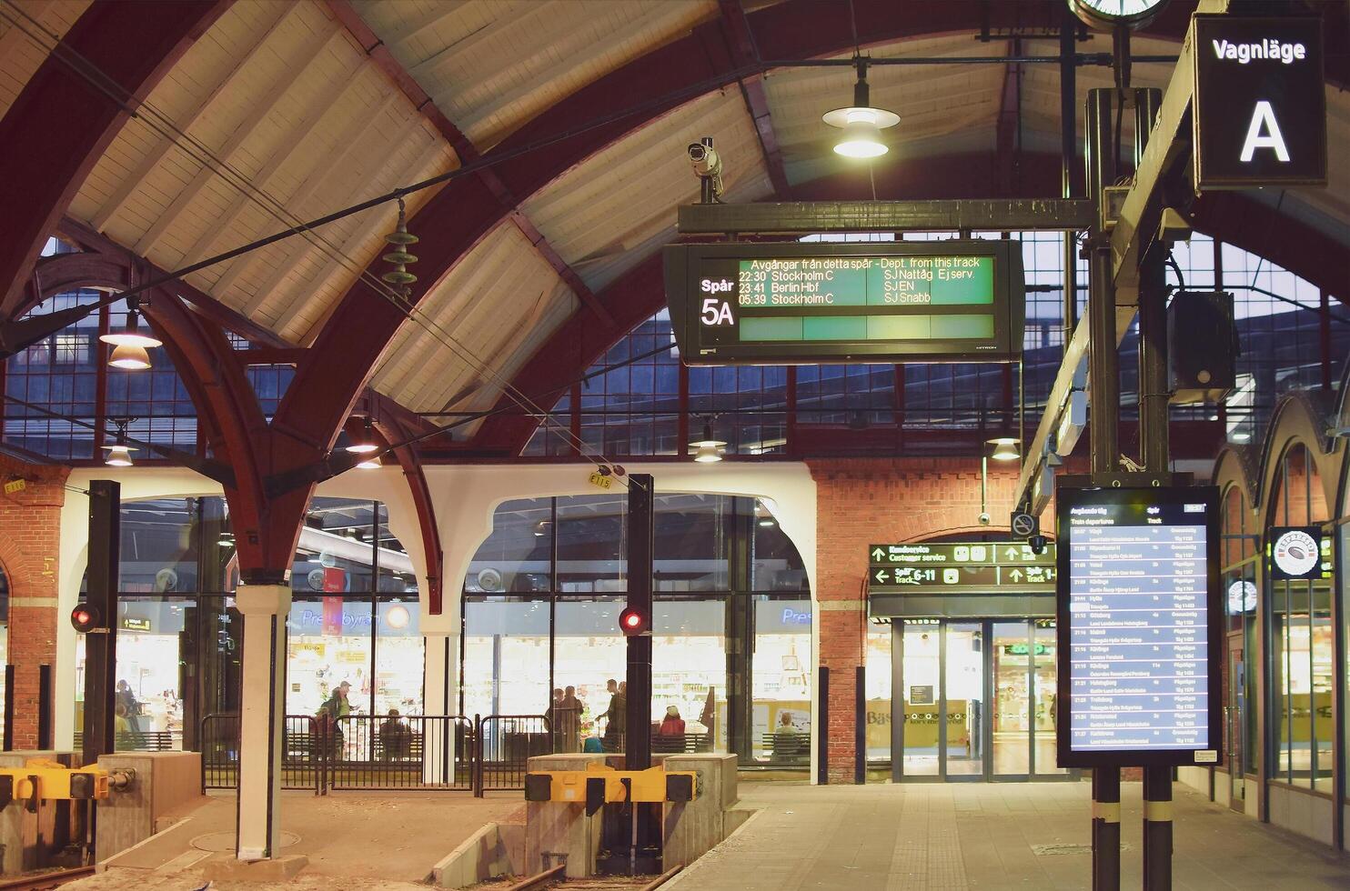 Malmo, Sweden. November 26, 2024. Inside view of Malmo Train Station, Sweden. photo