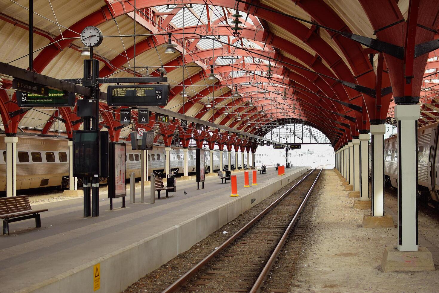 Malmo, Sweden. November 26, 2024. Inside view of Malmo Train Station, Sweden. photo