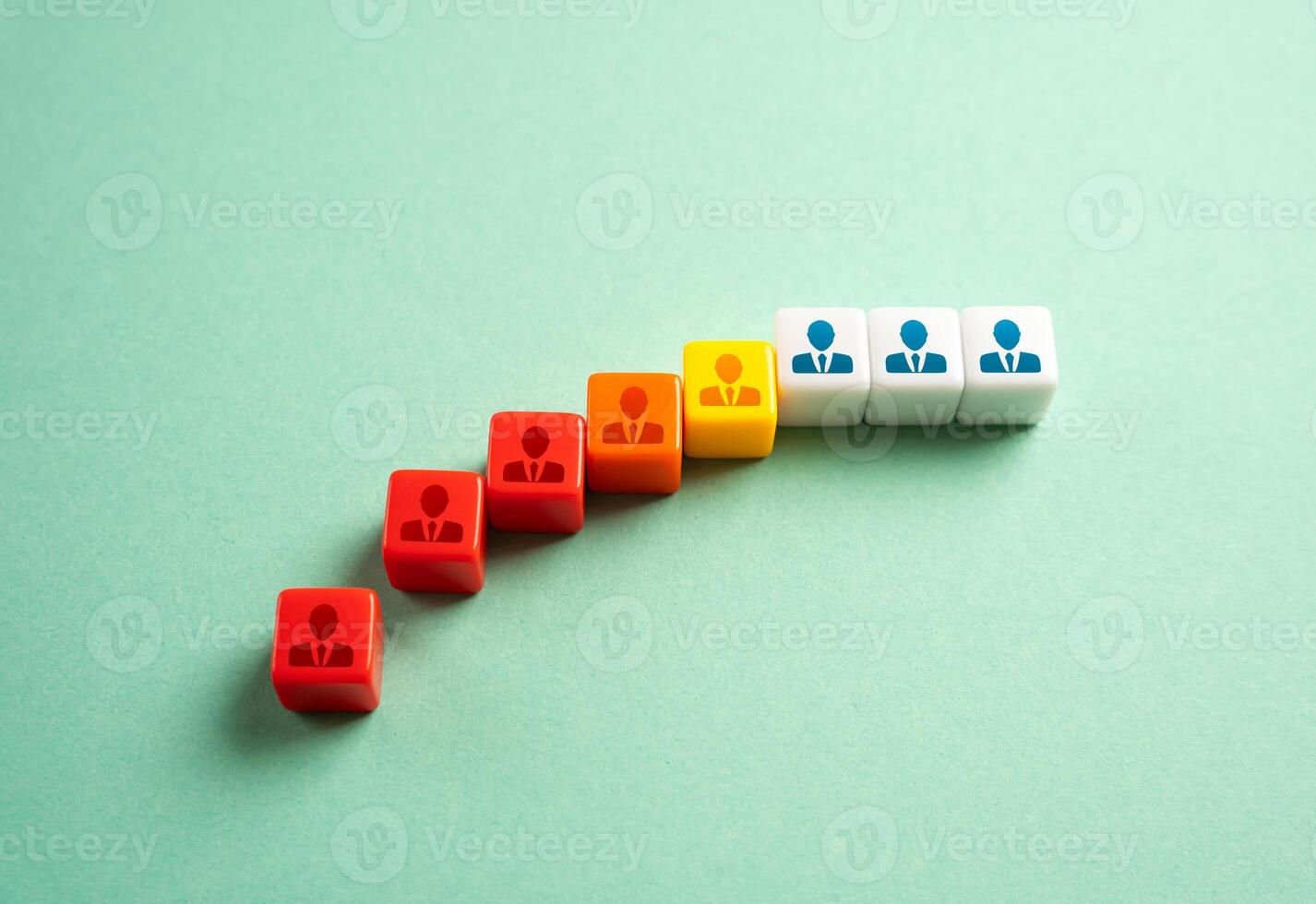 A group of people is losing members. Dismissal of some employees. Loss of support. Departure of supporters. Shortening of the queue. photo
