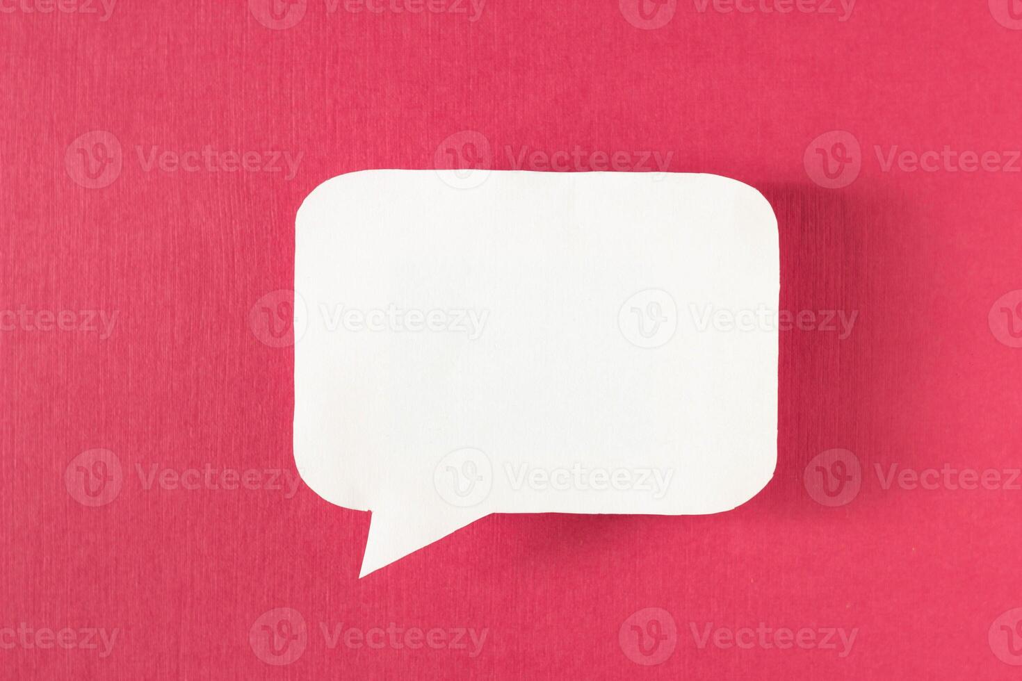 Symbol sign message from a white paper on a red background, social network, message, symbol photo
