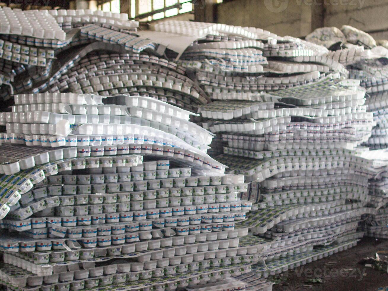 Plastic jars, bottles for garbage processing, plastic photo