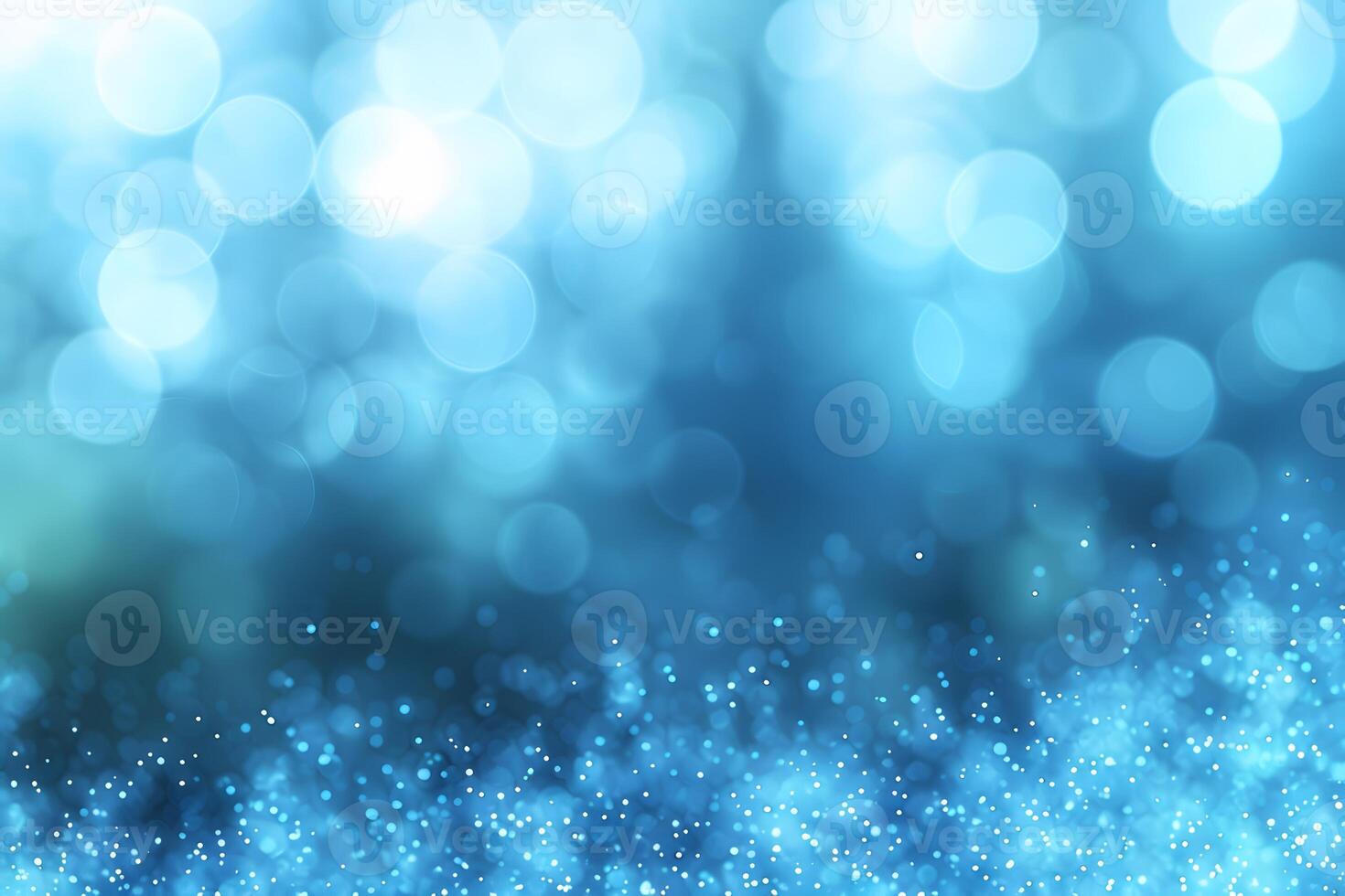 Enchanting Blue Bokeh Background for Dreamy Winter Designs photo