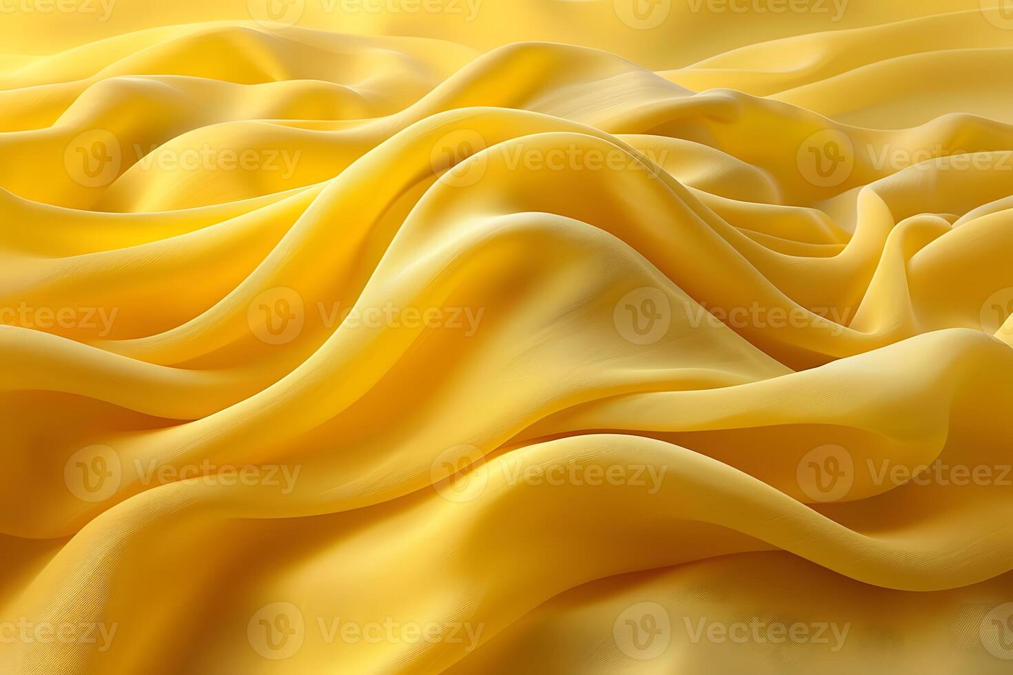 Flowing Yellow Fabric Waves Abstract Texture for Design and Background photo