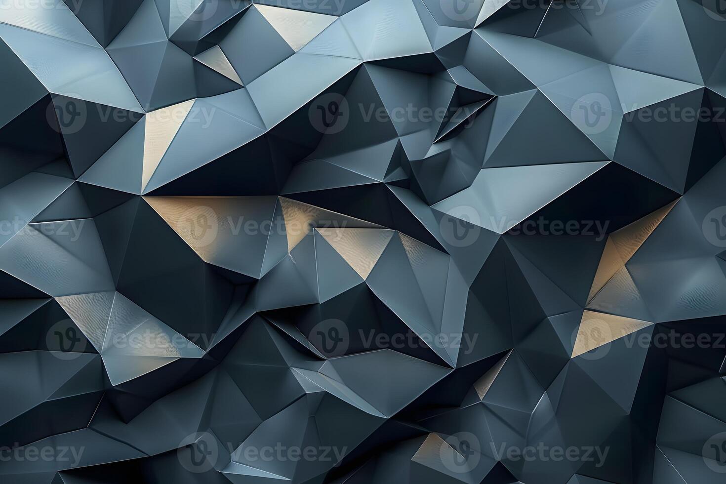 Geometric Abstract Design with Angular Dark Blue Facets for Modern Decor photo