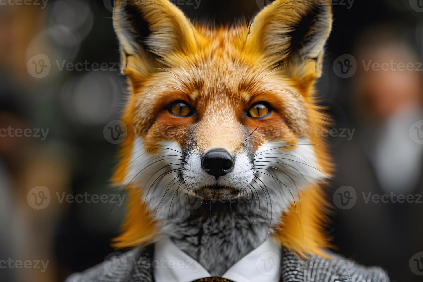 Sophisticated Fox in Suit Portrait for Unique Style Concepts photo