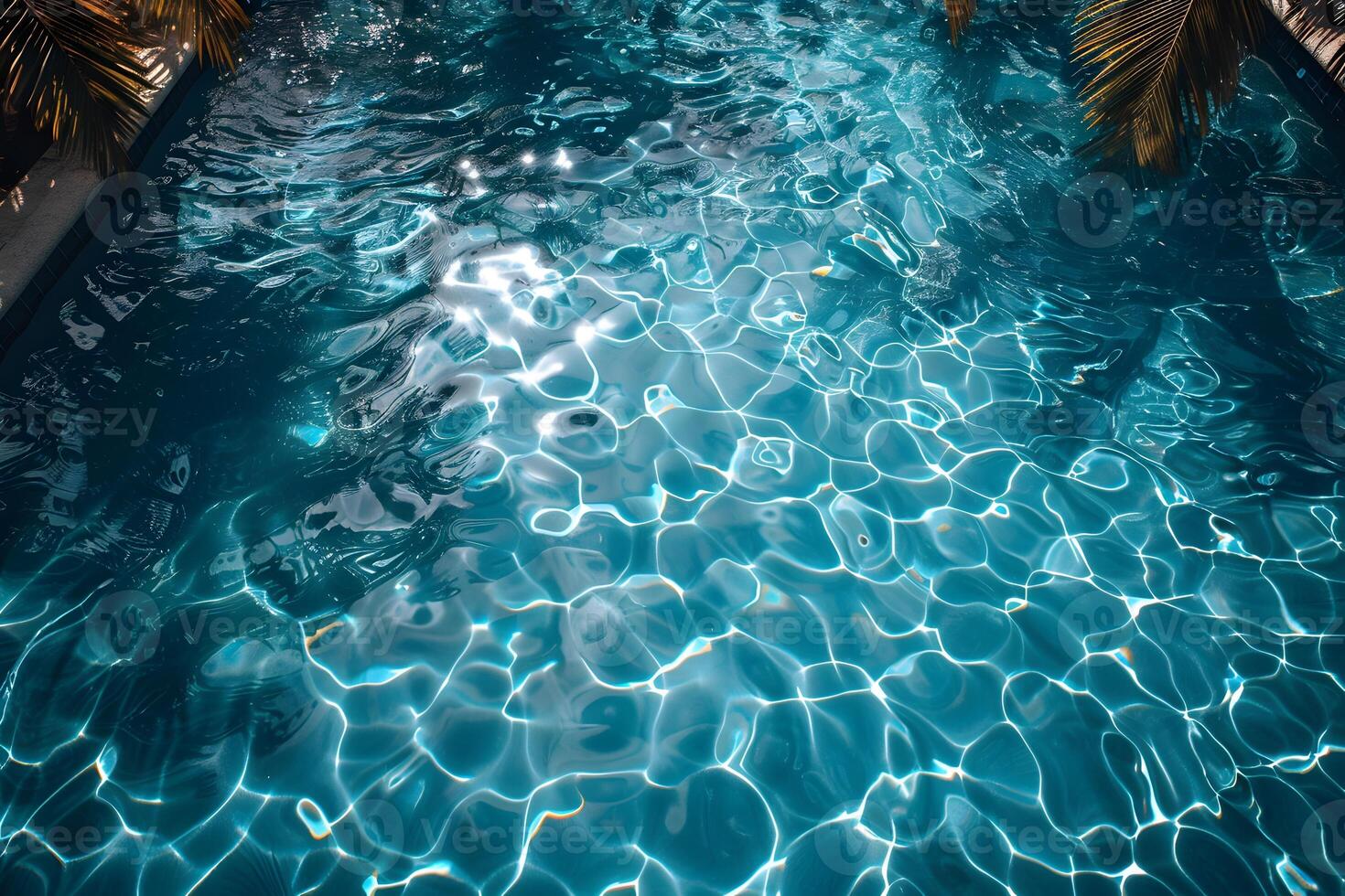 Sparkling Sunlit Pool Water - Summer Vacation Relaxation Scene photo