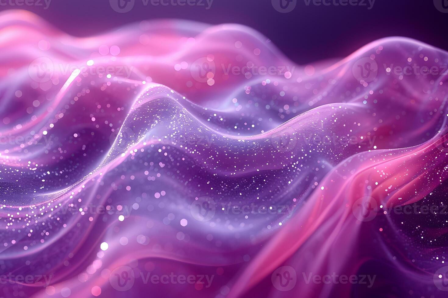 Abstract Pink and Purple Waves with Sparkling Glitter for Artistic Background Design photo