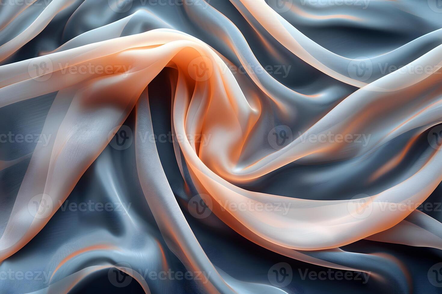 Elegant Flowing Silk Fabric in Soft Pastel Colors - Ideal for Interior Design and Fashion Concepts photo
