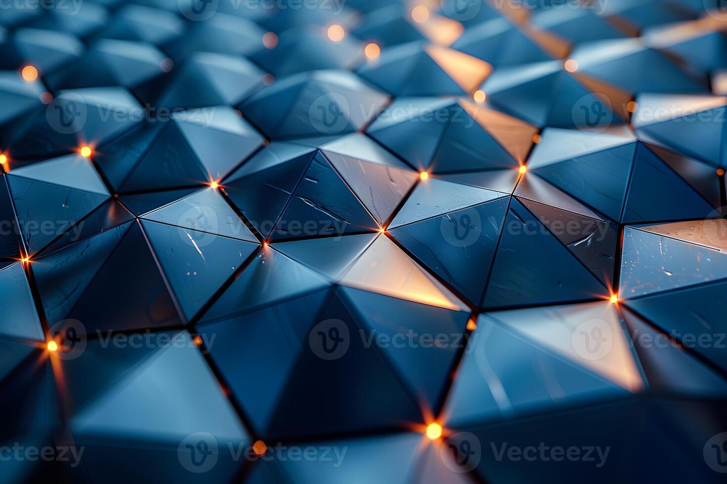 Futuristic Geometric Pattern with Illuminated Triangles for Modern Design Concepts photo