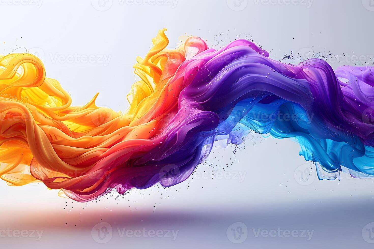 Vibrant Colorful Abstract Flowing Paint Streaks - Perfect for Digital Art and Design Inspiration photo