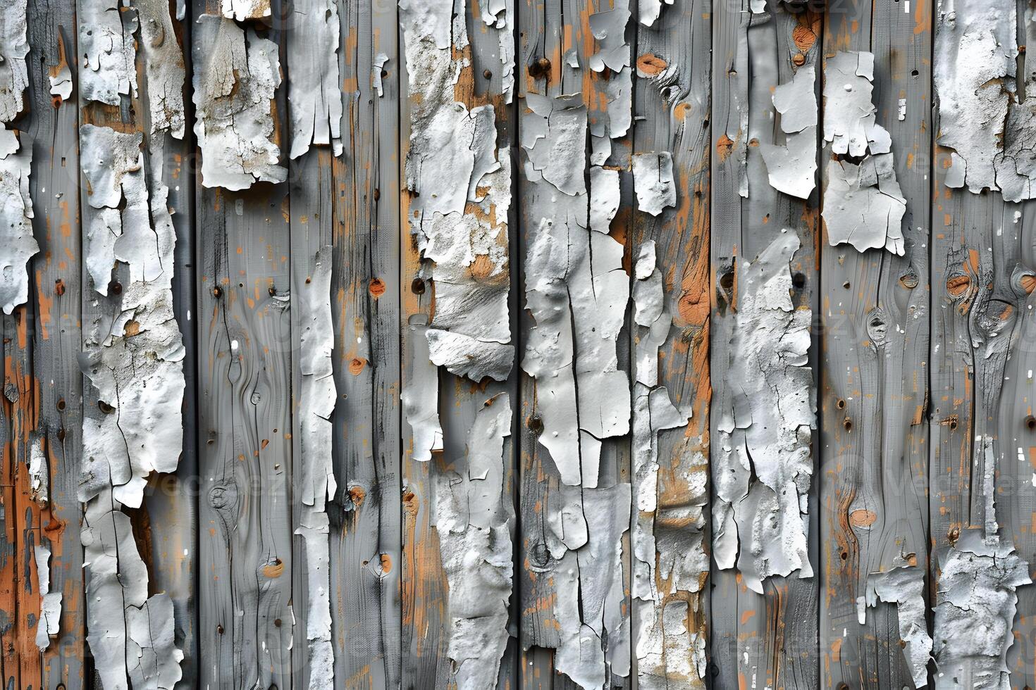 Weathered Wooden Texture with Peeling Paint for Rustic Design Elements and Backgrounds photo