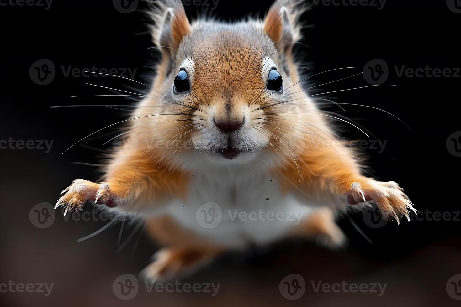 Adorable Curious Squirrel in Focused Close-Up Portrait photo