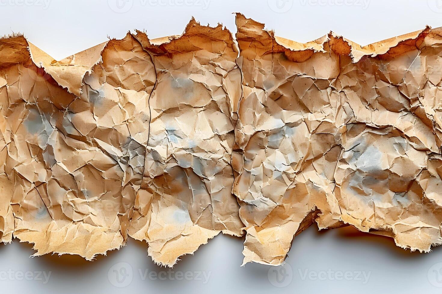 Textured Abstract Art with Crumpled Brown Paper for Creative Design Concepts photo
