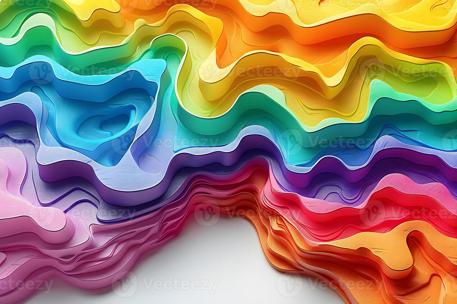 Vibrant Multilayered Abstract Rainbow Design for Creative Projects and Decor photo