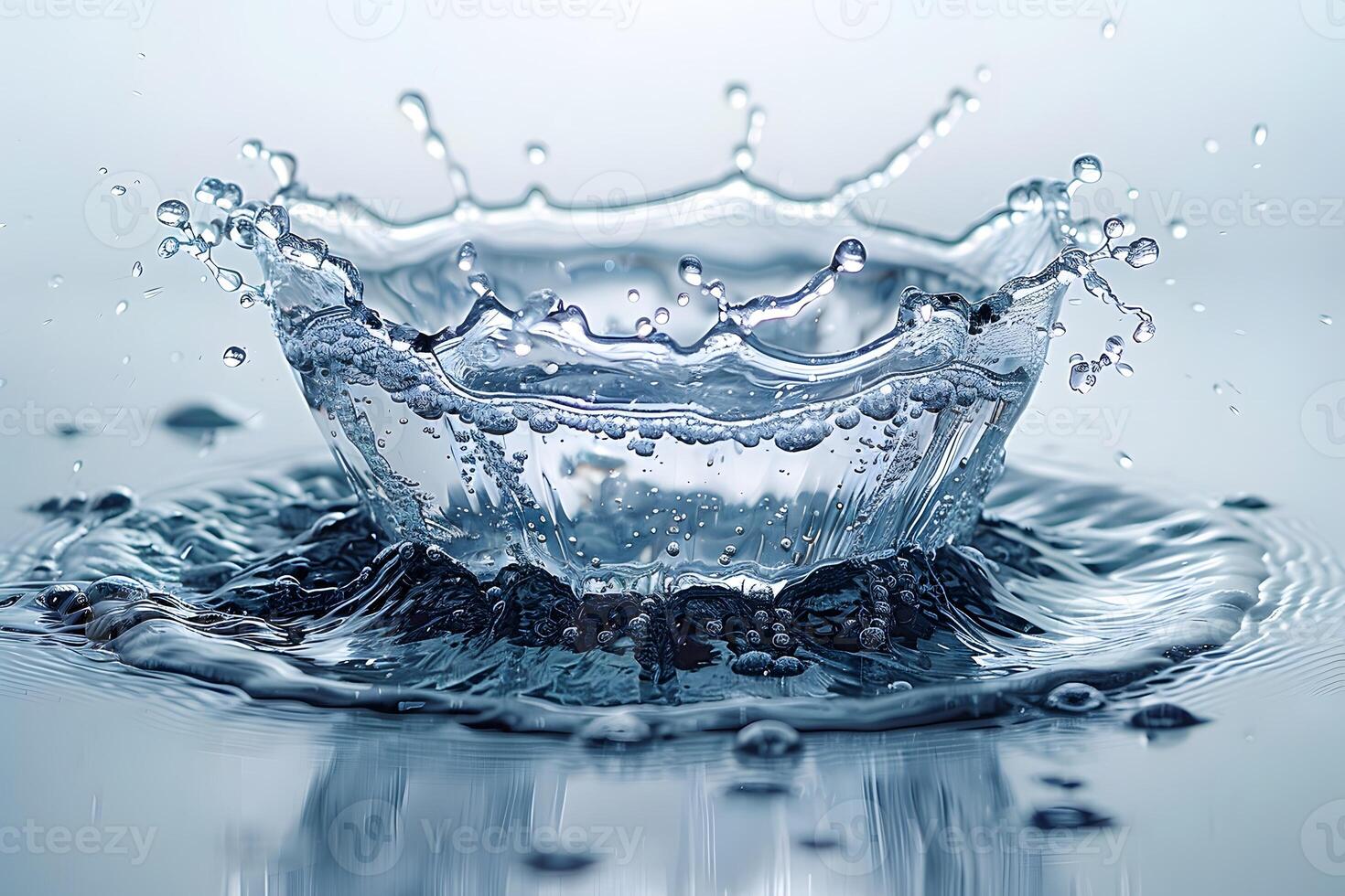Captivating Splash of Water Creating Ripples for Design and Advertising Concepts photo
