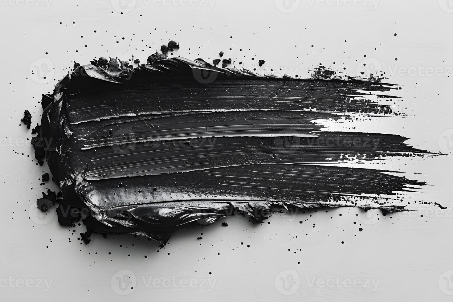 Abstract Black Paint Stroke Art for Creative and Design Projects photo