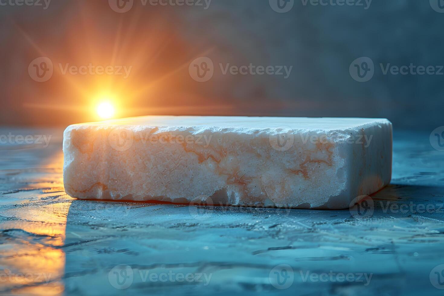 Tranquil Light on Elegant Marble Slab - Perfect for Design Concepts and Modern Interior Themes photo