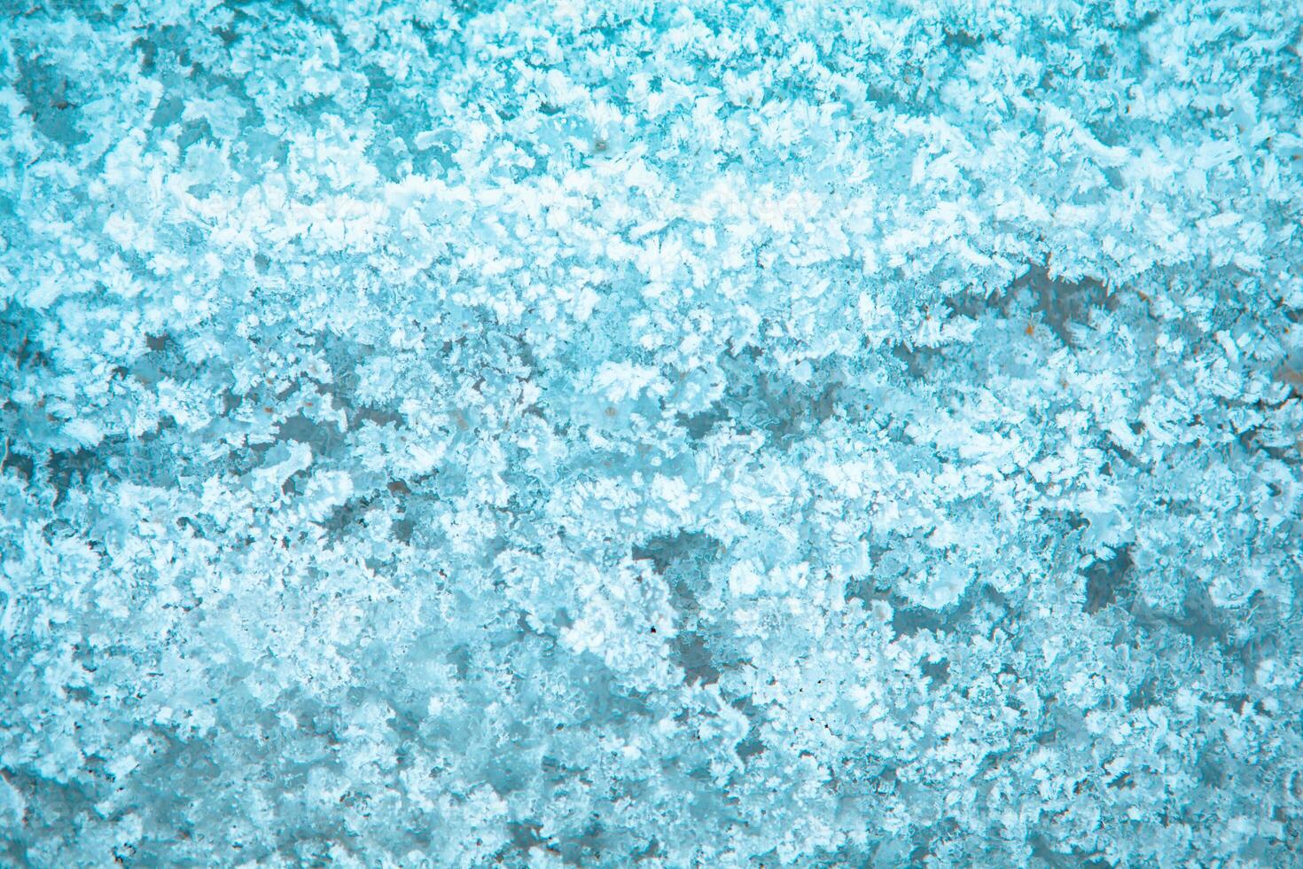 frost texture. frozen ice on the grass. winter hoarfrost background photo