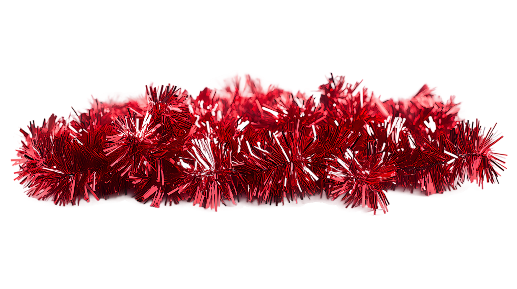 a red tinsel on a transparent background png