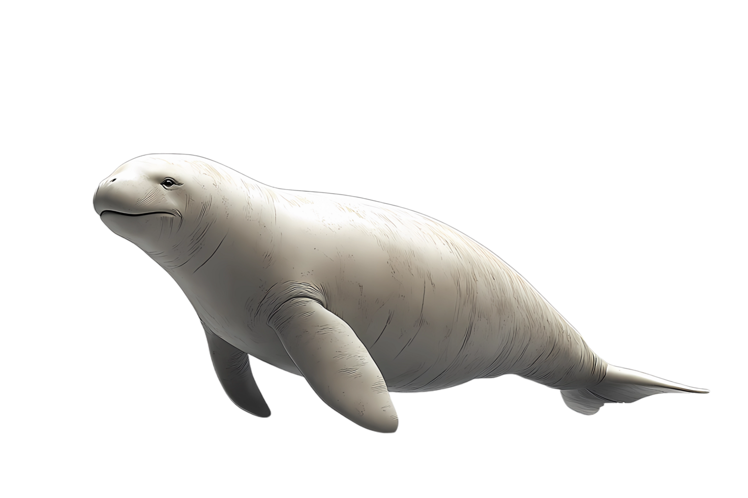 dugong swimming on a transparent background png