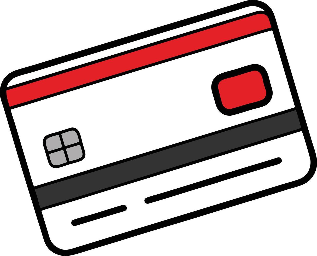 Cartoon-Style Credit Card Icon for Financial Themes vector