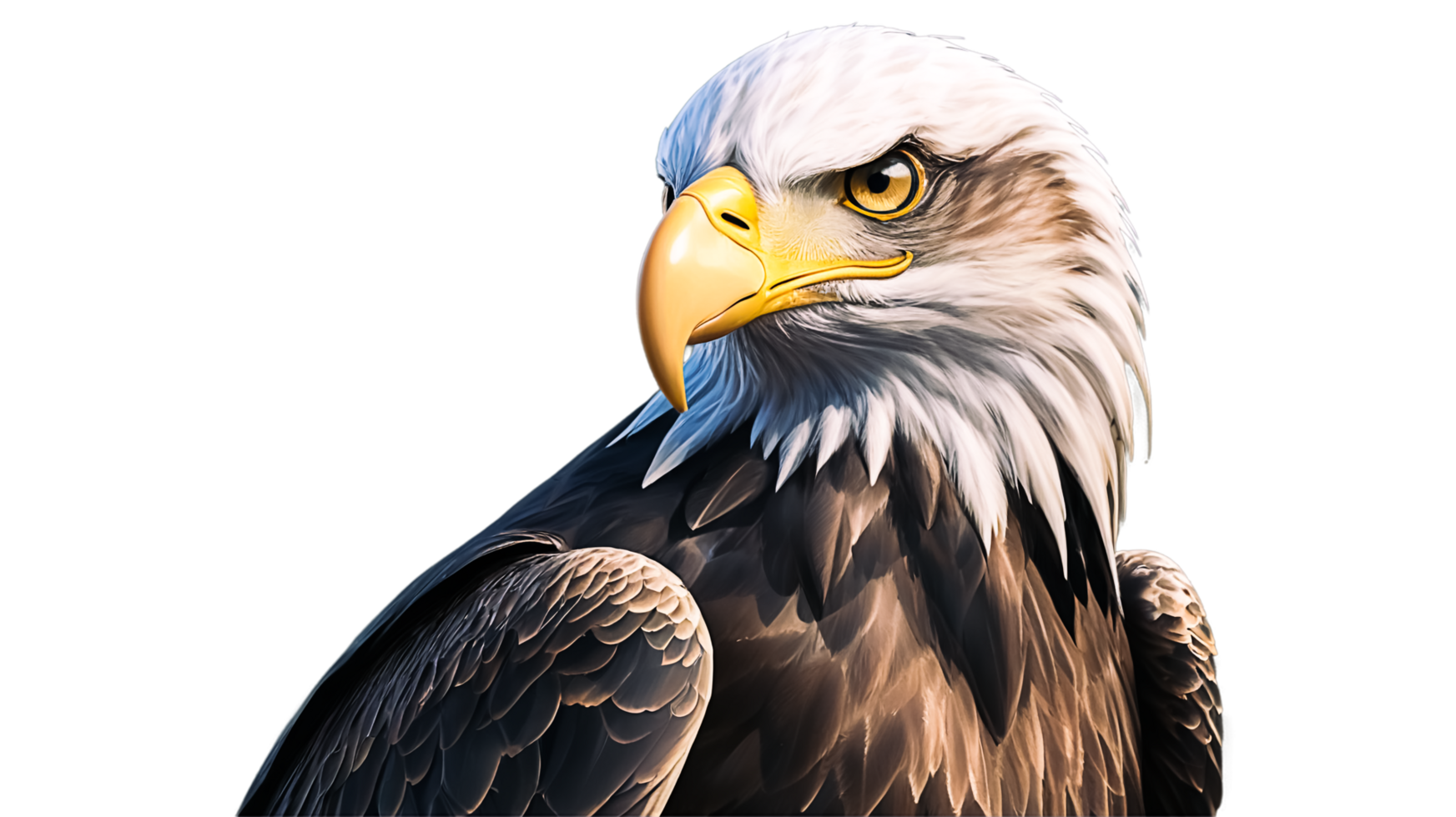 Wild eagle flying high, representing untamed freedom png