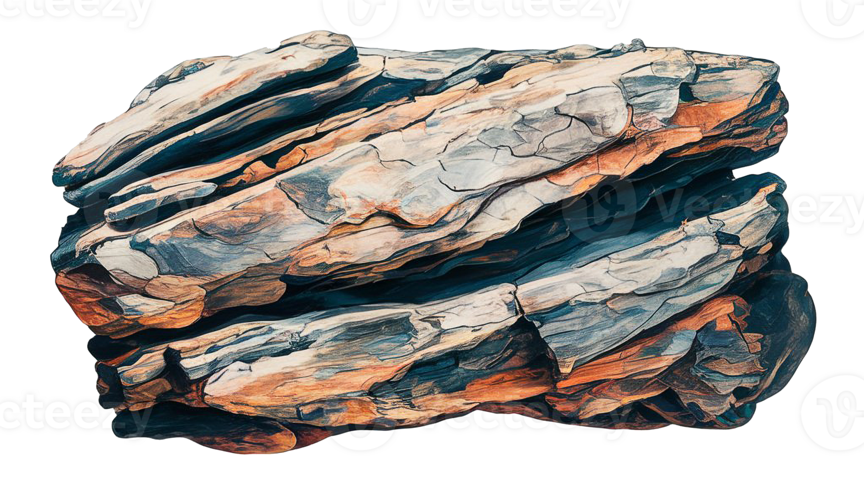 Artistic Marble and Rock Stone Slabs with Pebble Textures and Rustic Wall Design png