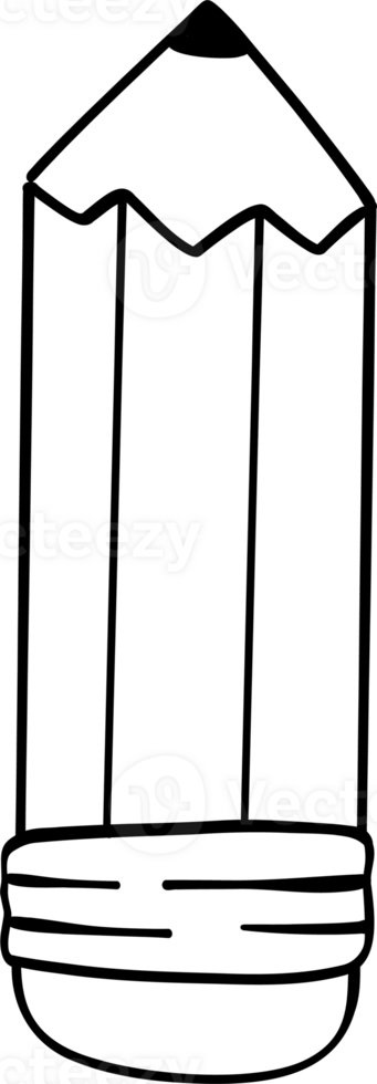 Cuter Groovy Pencil Cartoon outline coloring image png