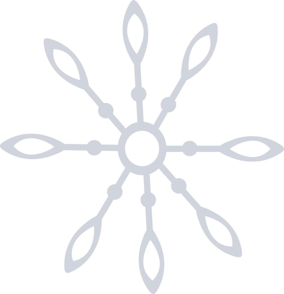 Abstract Snowflake Graphic Design Minimalist Winter Ornament Illustration vector