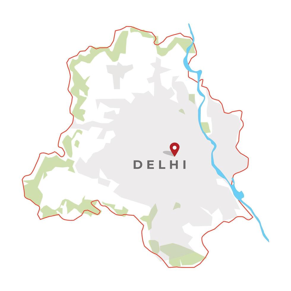 Delhi location map is a union territory of India vector