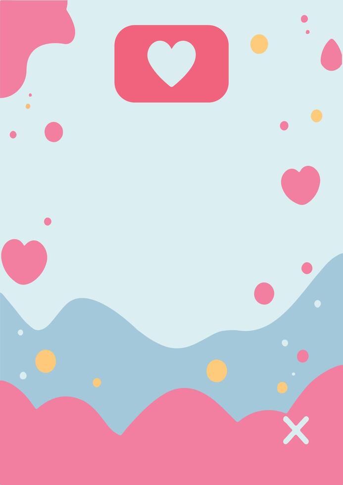 Free and cutomizable aesthetic background template love sign vector