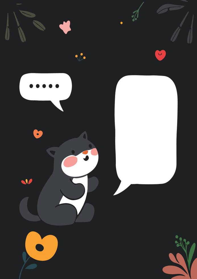 Free and cutomizable aesthetic chat background template vector