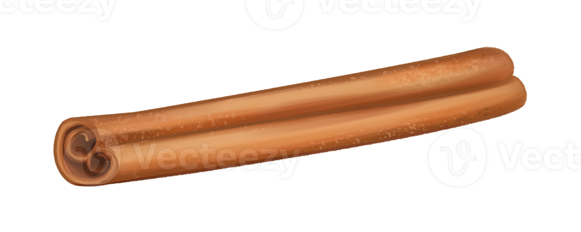 A fragrant cinnamon stick. Spices for delicious food and drinks. Cozy home decor, eco-friendly toy for a Christmas tree. Isolated illustration png