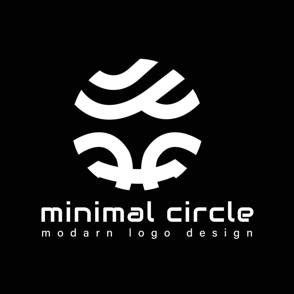 The minimal circle logo design vector