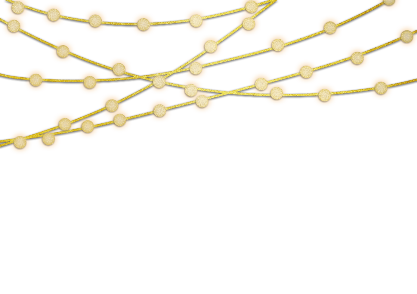 A string of lights on Transparent background png