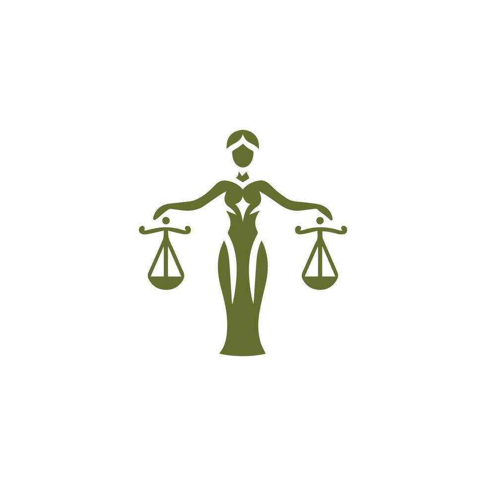 justice goddess logo vector