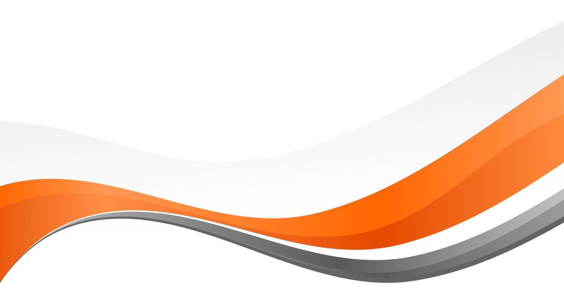 Elegant wave orange and gray background vector