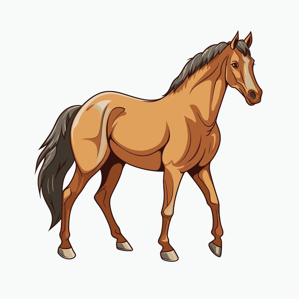 Minimalist Horse Illustration for Modern Designs vector