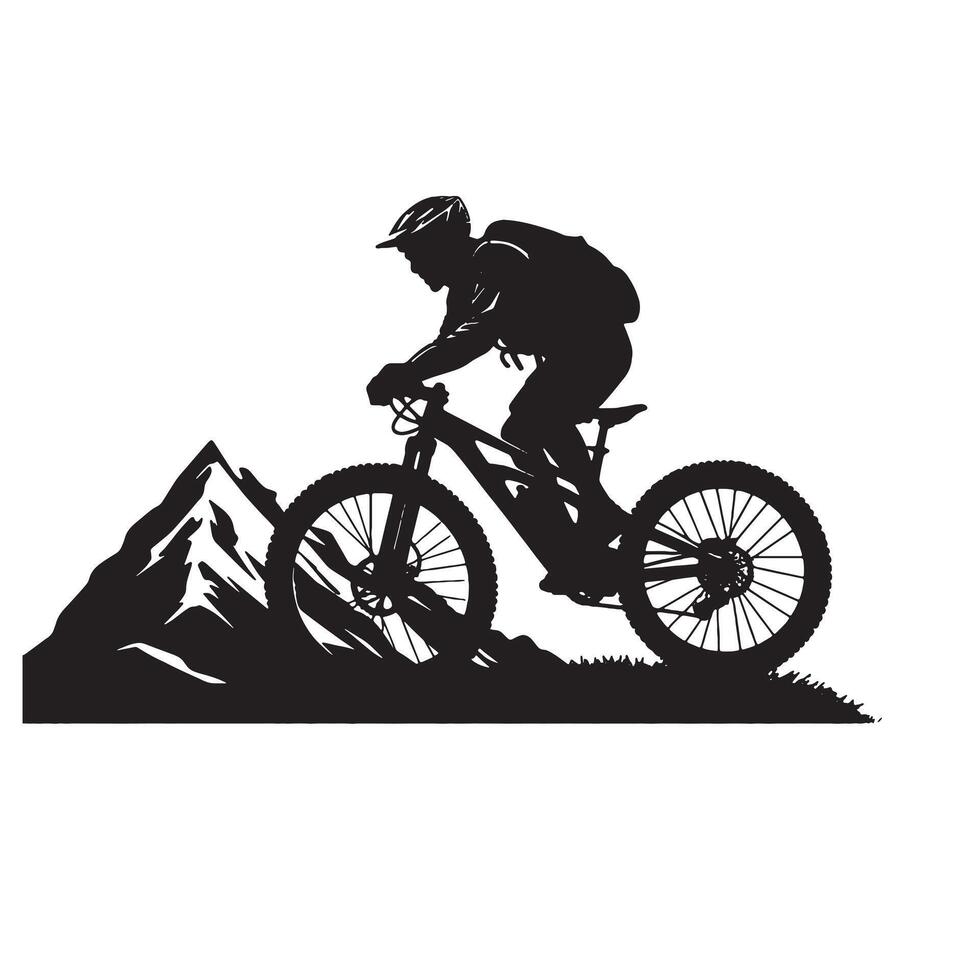 Mountain Bike Silhouette Illustration vector