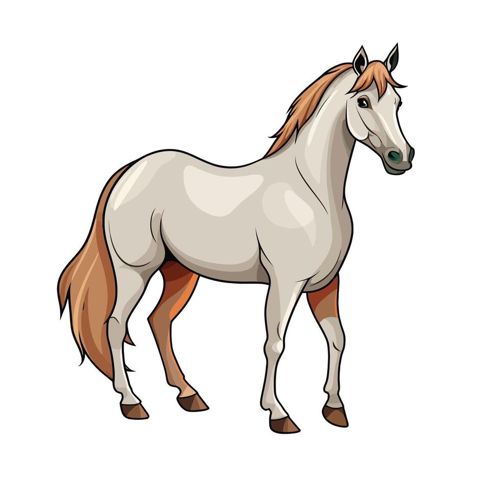 Horse Outline Illustration for Line Art Design vector