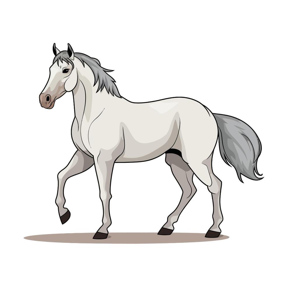 Running Herd of Horses Illustration vector