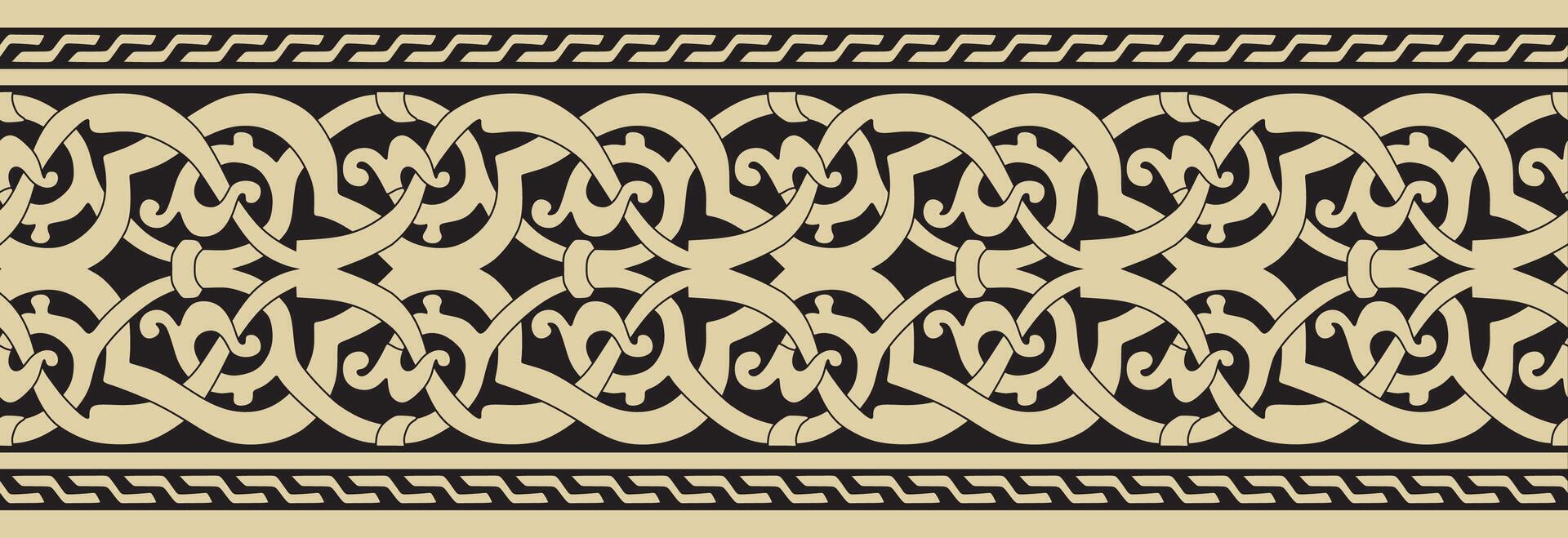 golden seamless arabic national ornament. Ethnic endless pattern, oriental and african peoples of asia, persia, iran, iraq, syria vector