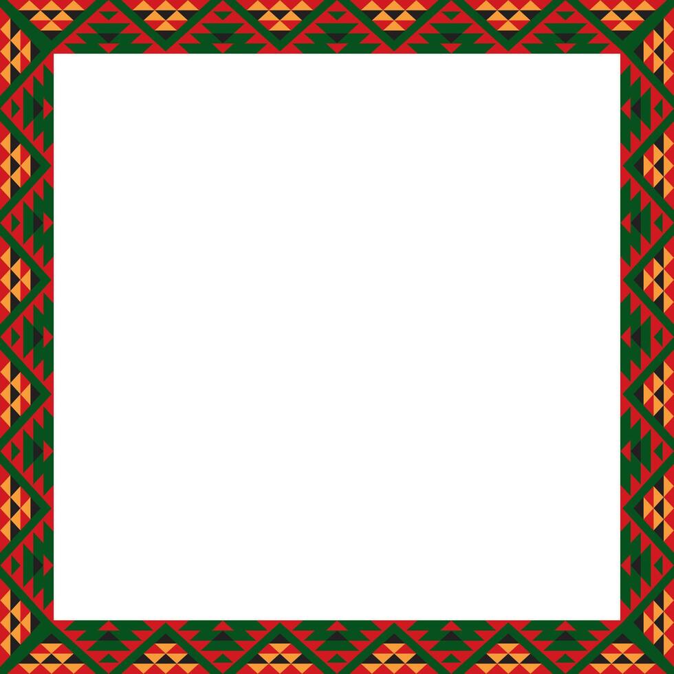 colored square national Indian patterns. National ethnic ornaments, borders, frames. colored decorations of the peoples of South America, Maya, Inca, Aztecs. vector