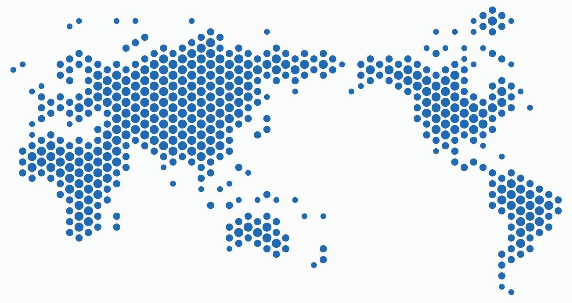 Circle shape world map on white background. vector