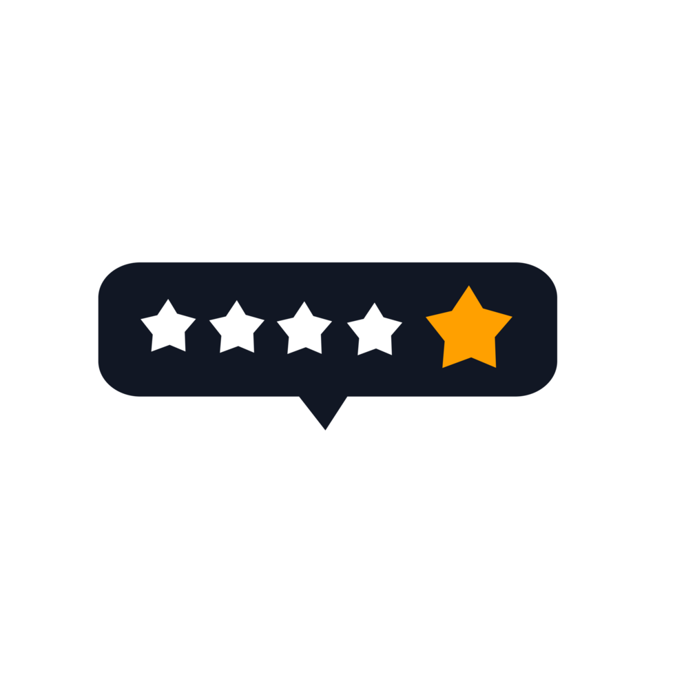 Five star rating, Rate us five star, Feedback concept with shadow effect png