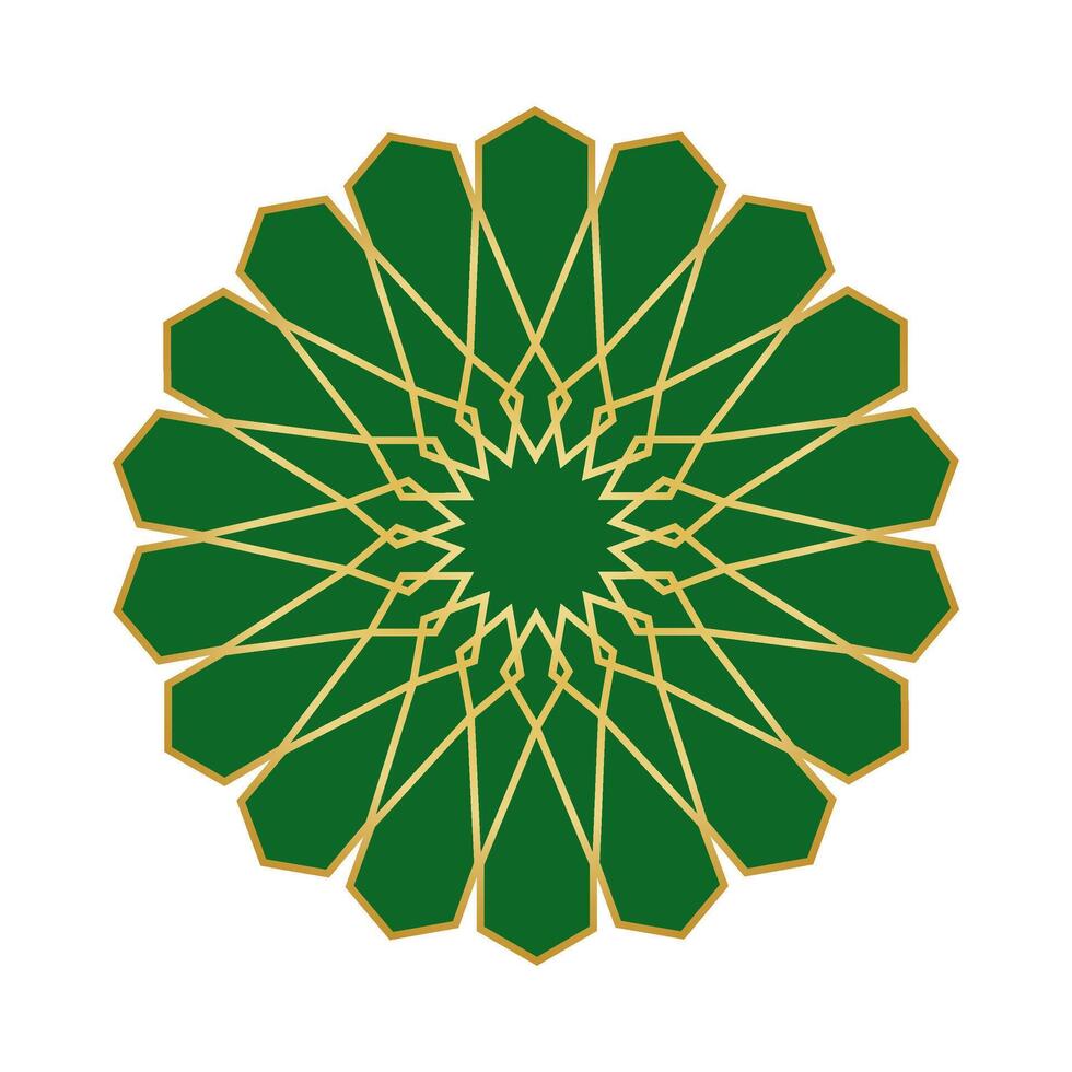 islamic geometric element vector